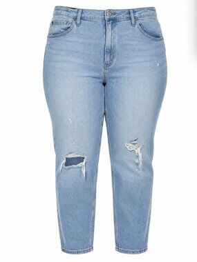 Abercrombie & Fitch The Mom High Rise Distressed Jeans 37/24S